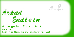 arpad endlein business card